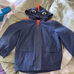 New without tags Carters  Blue and Orange Raincoat with Animal Hood